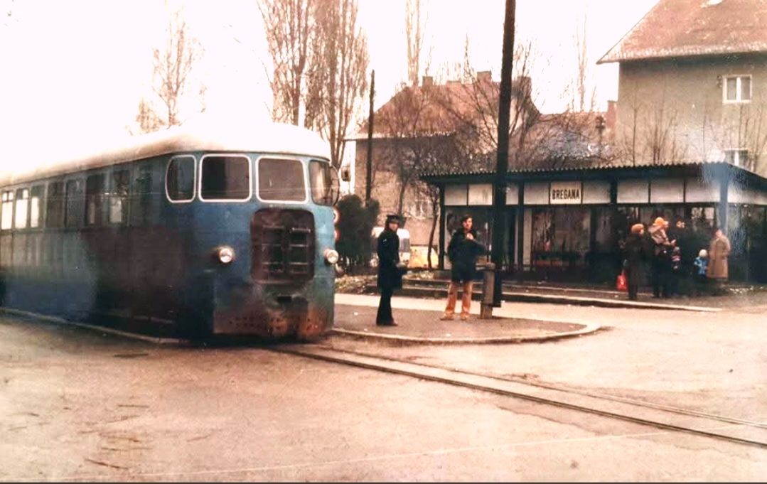 Samoborček, Srebrna strijela na zdanjoj vožnji 31. prosinca 1979. godine. Stanica Bregana.